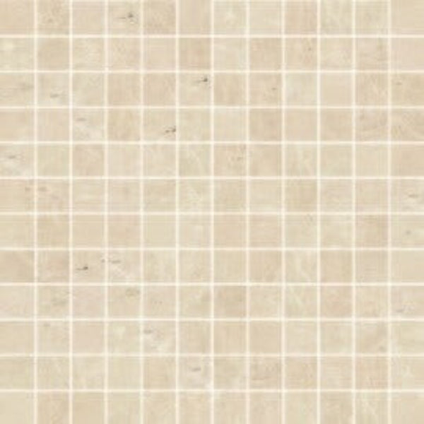 Happy Floors Arona 12" x 12" Natural Porcelain 1" Mosaic, Beige, 12" x 12"