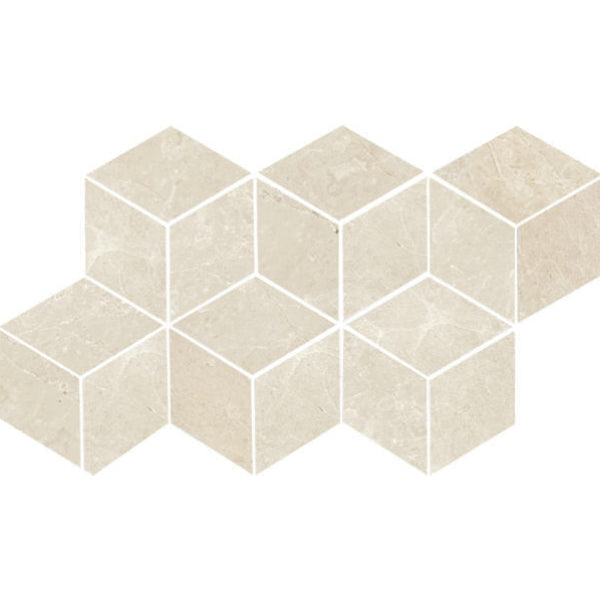 Happy Floors Arona 7" x 12" Polished Porcelain Mosaic, Beige, 7" x 12"