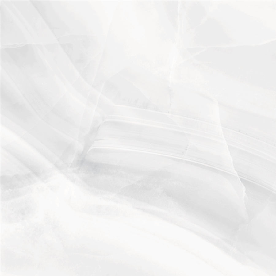 Happy Floors Athena 24" x 24" Rectified Polished Porcelain Tile, Blanc, 24" x 24"
