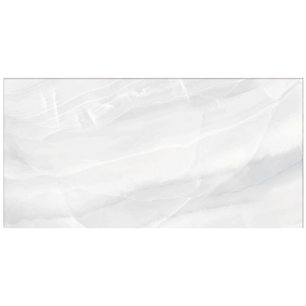 Happy Floors Athena 24" x 48" Rectified Natural Porcelain Tile, Blanc, 24" x 48"