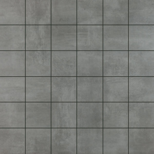 Happy Floors Baltimore 12" x 12" Natural Porcelain 2" Mosaic, Gris, 12" x 12"