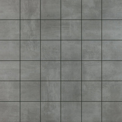 Happy Floors Baltimore 12" x 12" Natural Porcelain 2" Mosaic, Gris, 12" x 12"
