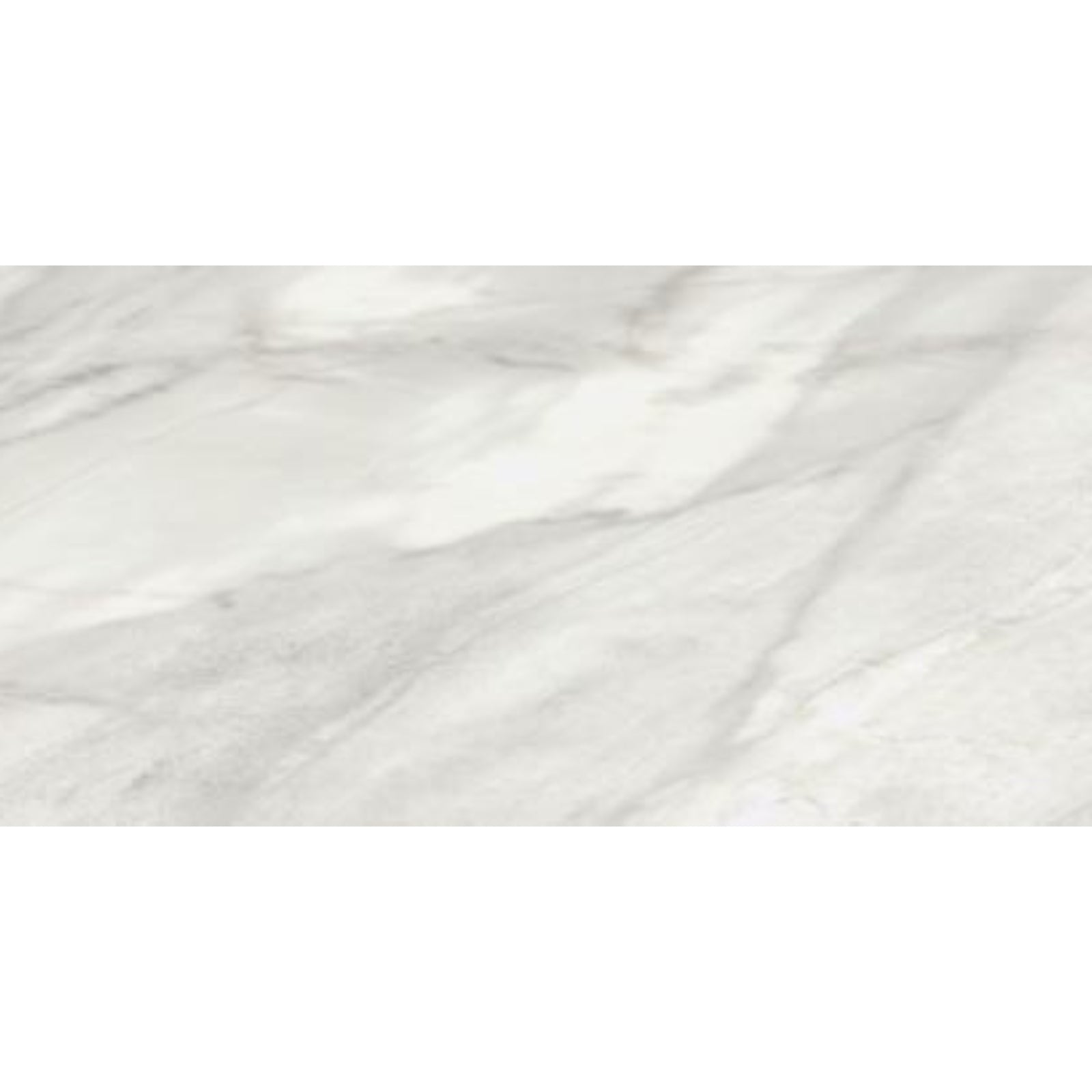 Happy Floors Bardiglio 12" x 24" Rectified Polished Porcelain Tile, Bianco, 12" x 24"