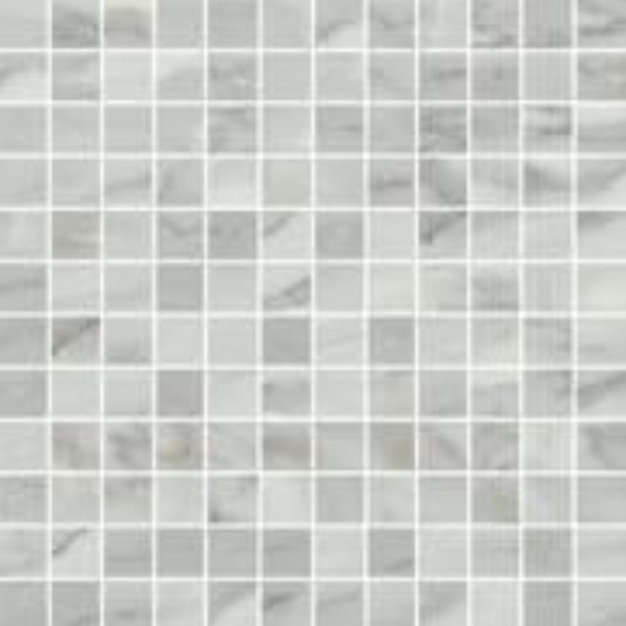 Happy Floors Bardiglio 12" x 12" Polished Porcelain 1" Mosaic, Grigio, 12" x 12"