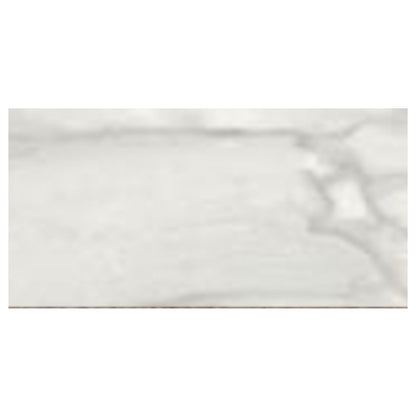 Happy Floors Bardiglio 3" x 12" Rectified Polished Porcelain Tile, Bianco, 3" x 12"