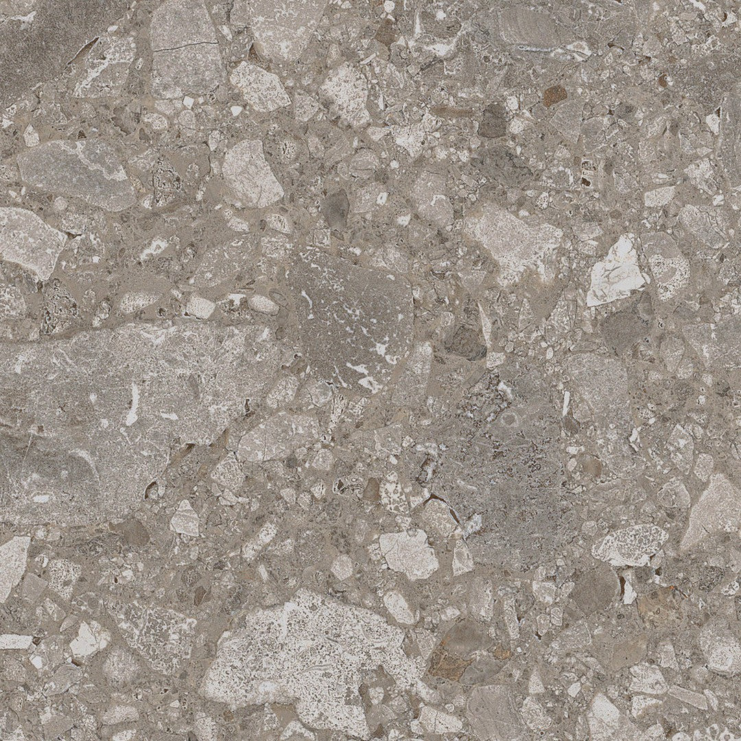 Emser Fixt Stone 32" x 32" Rectified Matte Porcelain Tile, Dark Greige, 31.38" x 31.38"