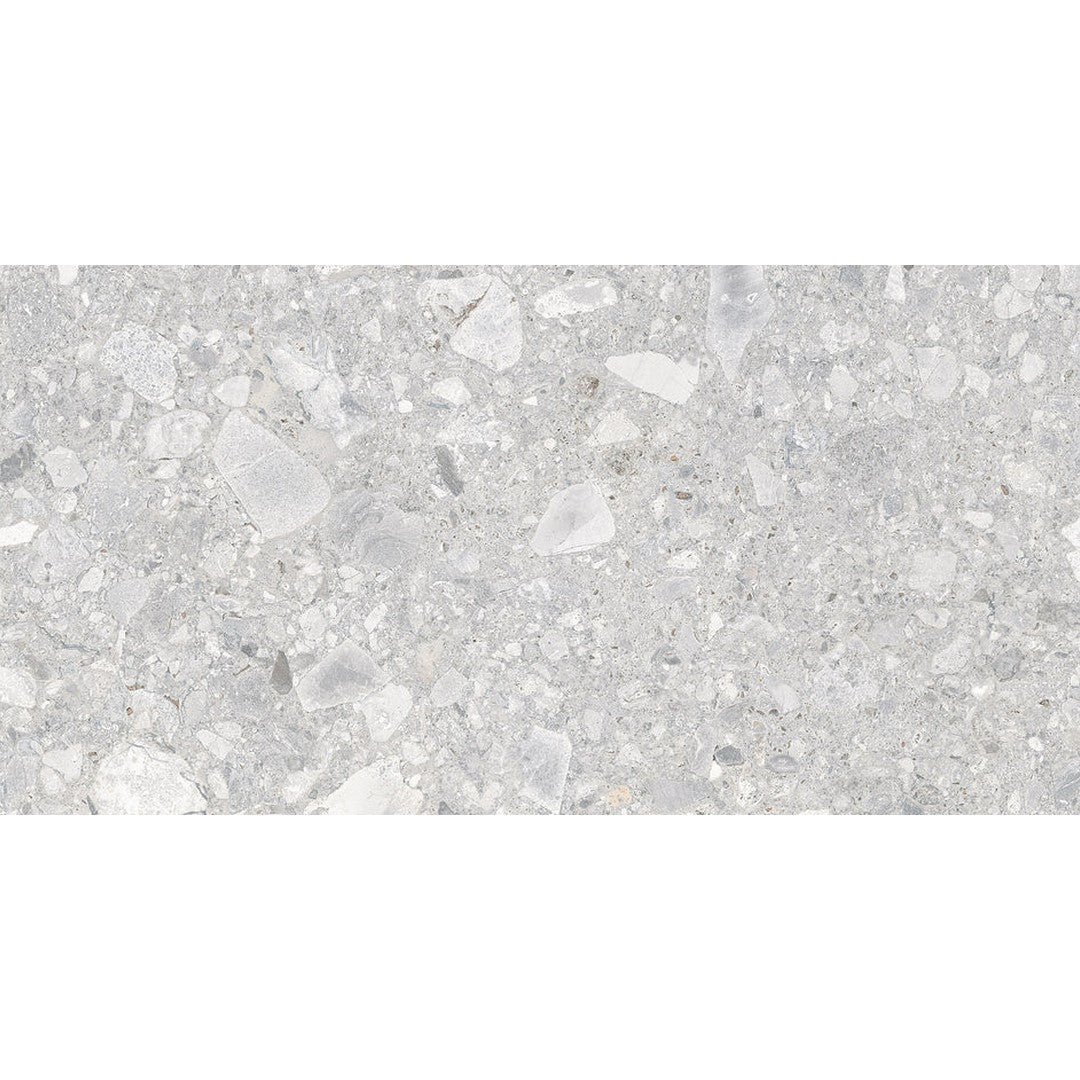 Emser Fixt Stone 12" x 24" Rectified Matte Porcelain Tile, Gray, 11.69" x 23.5"