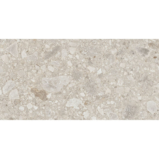 Emser Fixt Stone 12" x 24" Rectified Matte Porcelain Tile, Mink, 11.69" x 23.5"