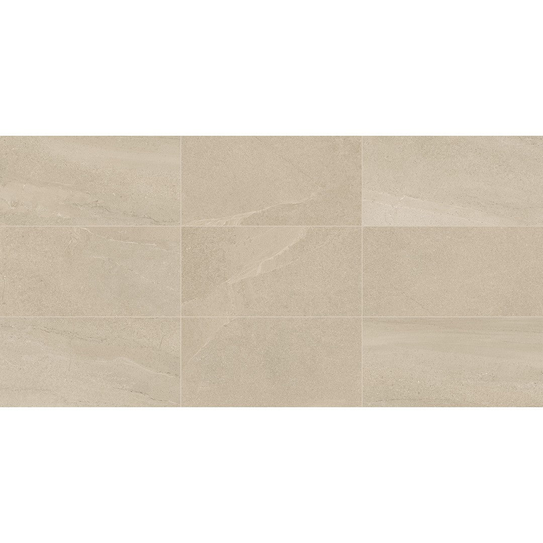 Daltile Calgary 24" x 48" Polished Porcelain Floor Tile, Fawn, 23.37" x 47.87"