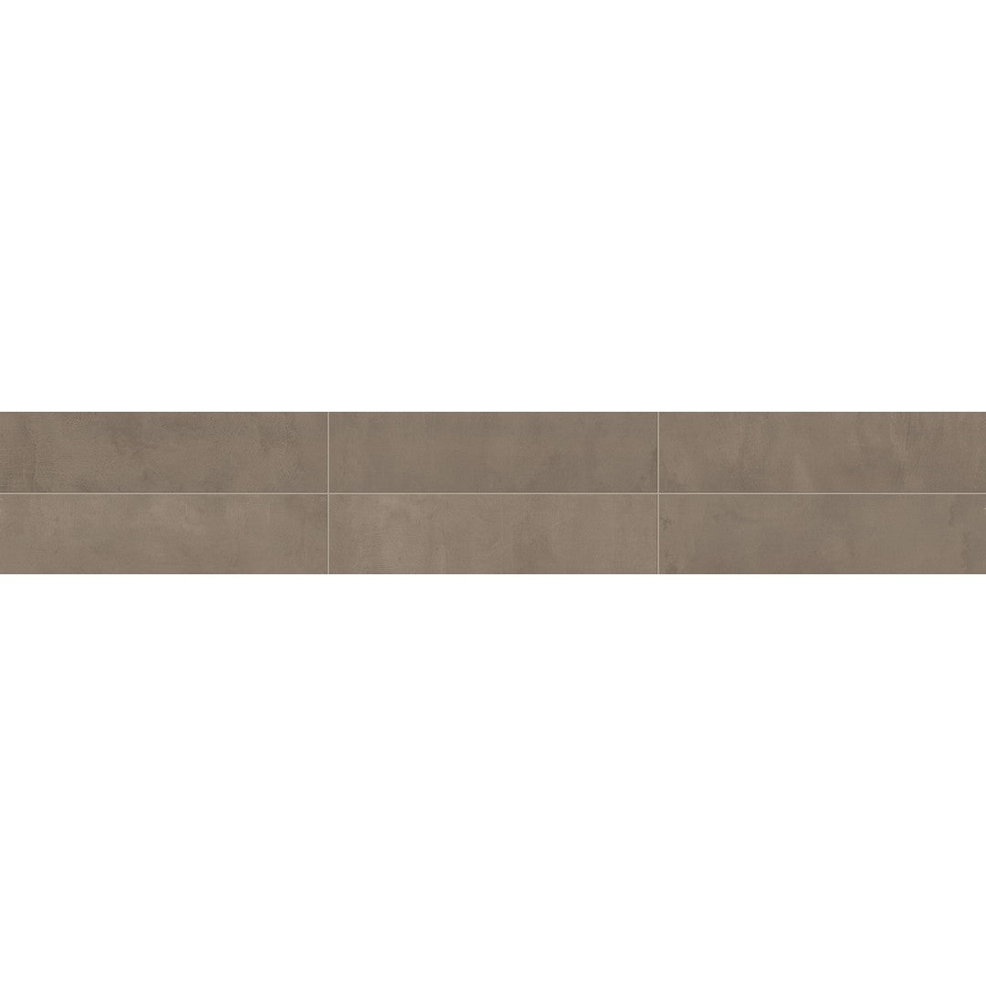 Daltile Chord 6" x 24" Rectified Matte Porcelain Floor Tile, Rhythm Brown, 6" x 24"