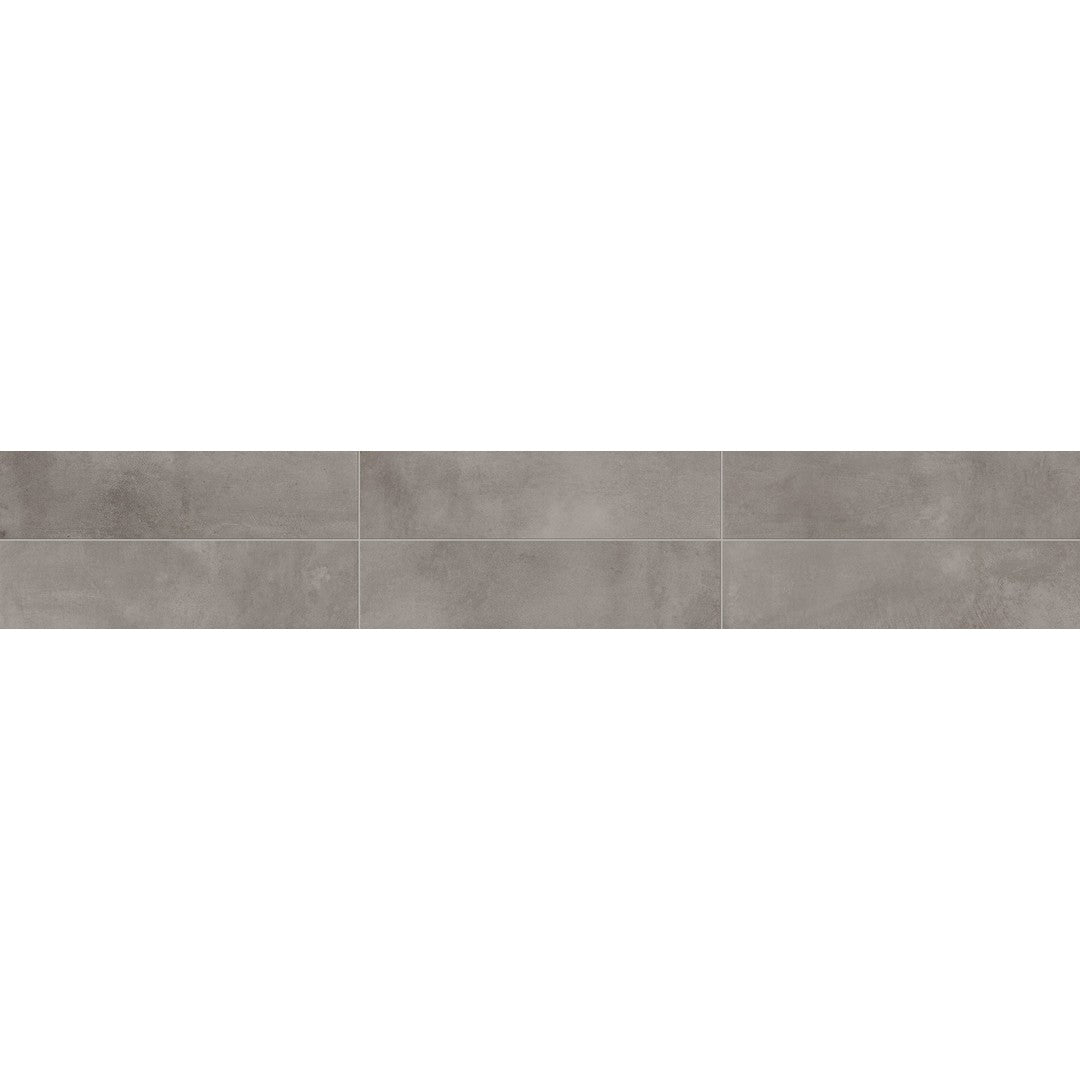Daltile Chord 6" x 24" Rectified Matte Porcelain Floor Tile, Forte Grey, 6" x 24"