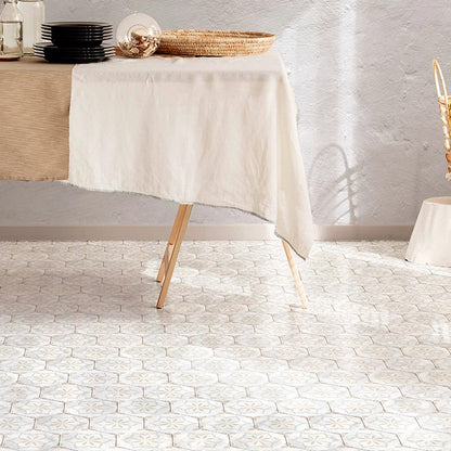 Lungarno Casablanca 5.5" x 6" Rectified Matte Porcelain Floor Deco Tile