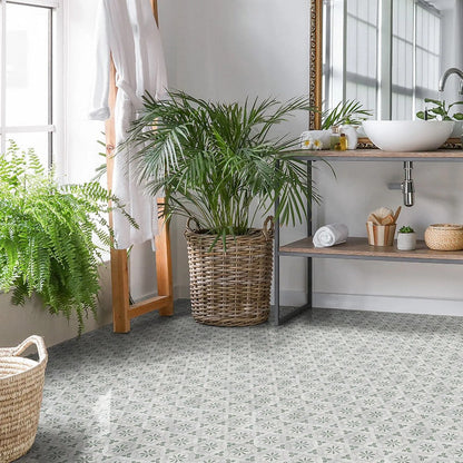 Lungarno Casablanca 5.5" x 6" Rectified Matte Porcelain Floor Deco Tile