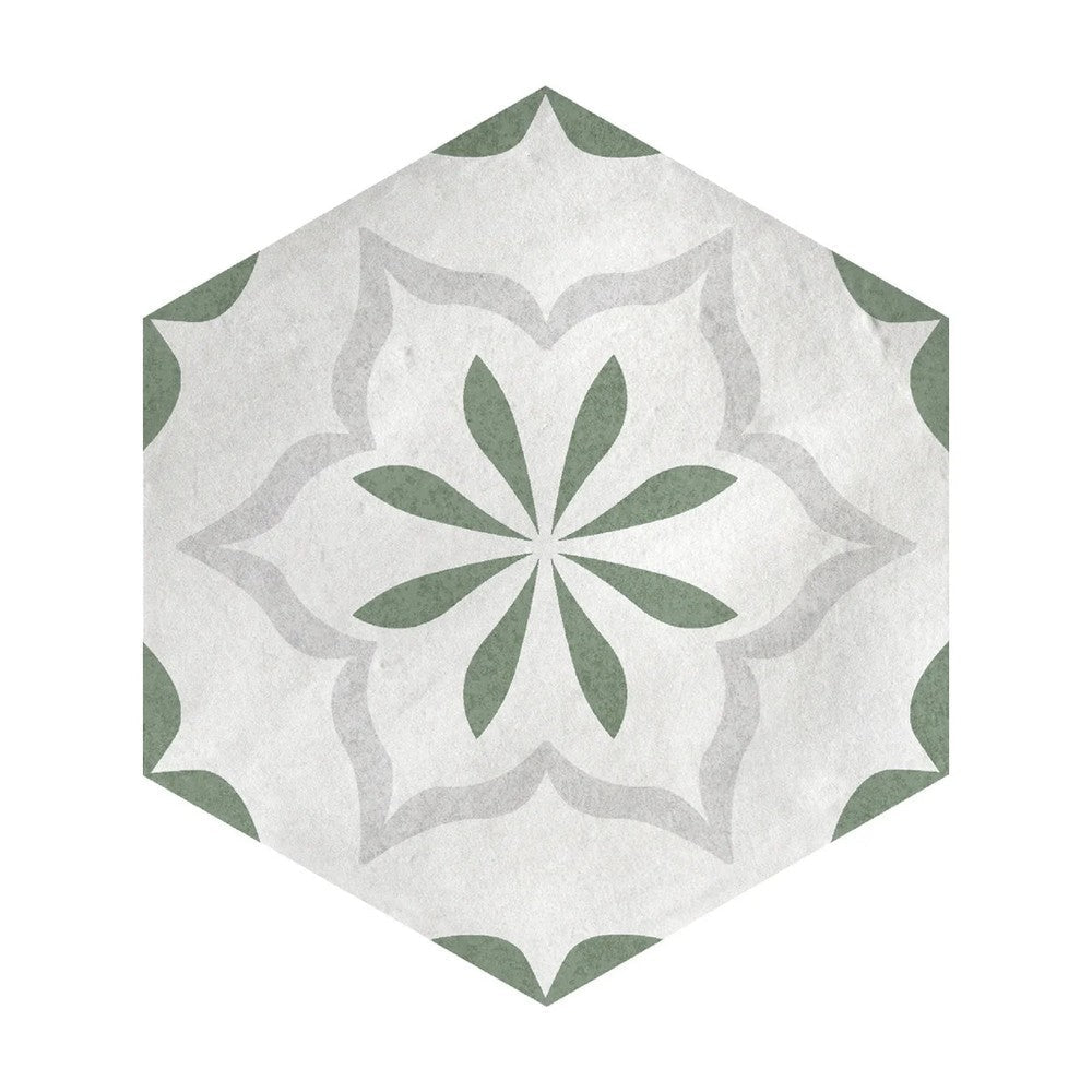 Emerald Flower Deco / 5.51" x 6.34"