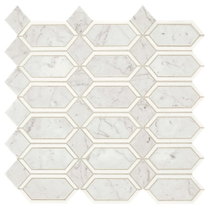 Marazzi-Castellina-13-x-15-Polished-Linear-Hexagon-Natural-Stone-Mosaic-White-And-Gray