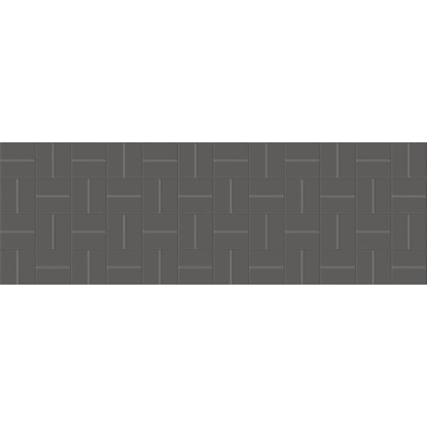 Happy Floors Carpenter 12" x 36" Rectified Matte Ceramic Deco Wall Tile, Dark, 12" x 36"