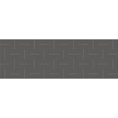 Happy Floors Carpenter 12" x 36" Rectified Matte Ceramic Deco Wall Tile, Dark, 12" x 36"
