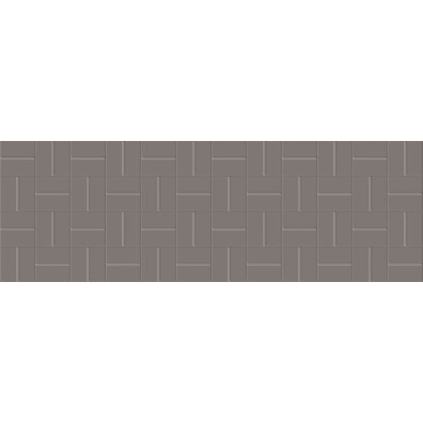 Happy Floors Carpenter 12" x 36" Rectified Matte Ceramic Deco Wall Tile, Grey, 12" x 36"