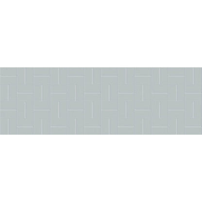 Happy Floors Carpenter 12" x 36" Rectified Matte Ceramic Deco Wall Tile, Pearl, 12" x 36"