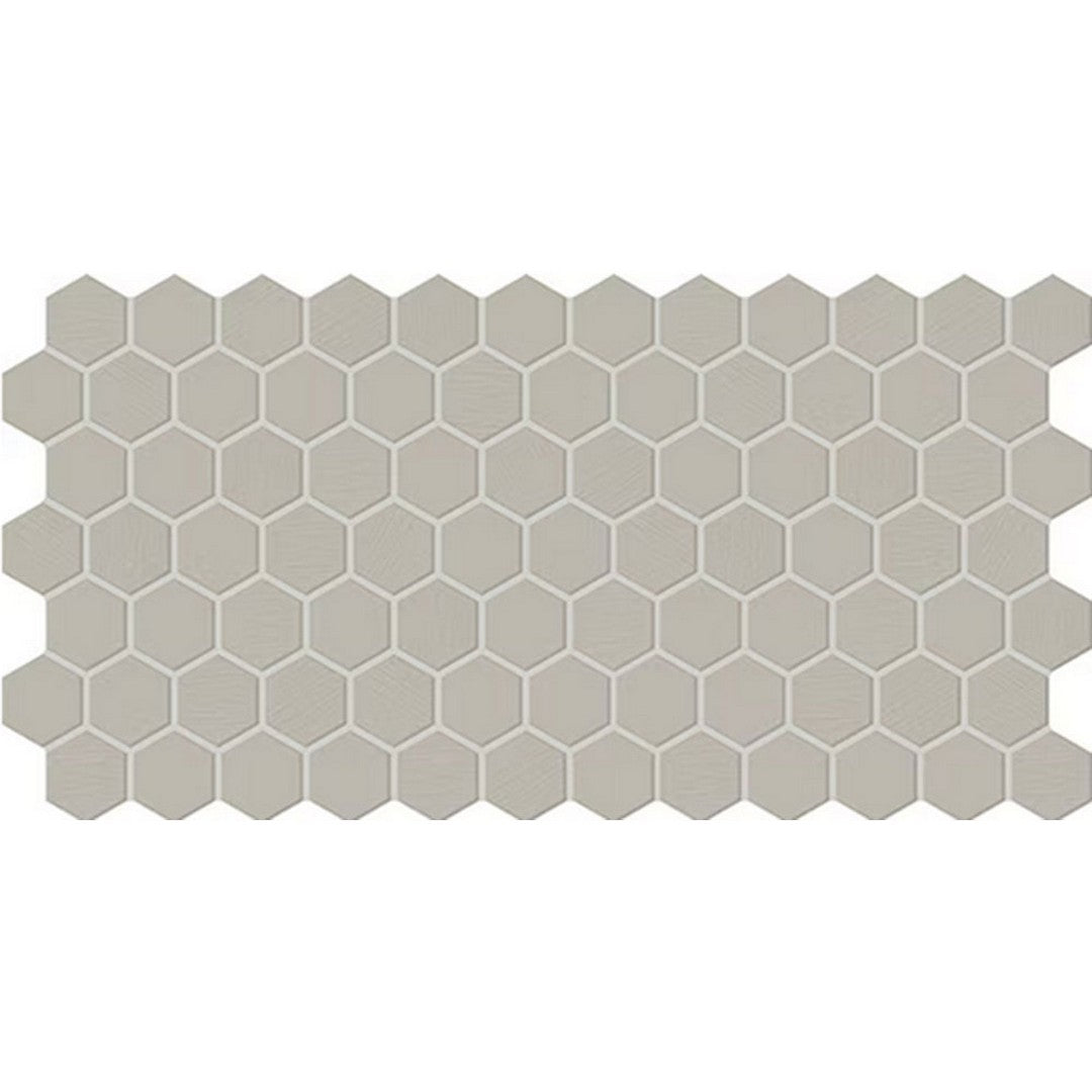 Daltile Keystones 12" x 24" Matte Porcelain 2" Hexagon Mosaic, Desert Gray, 12" x 24"