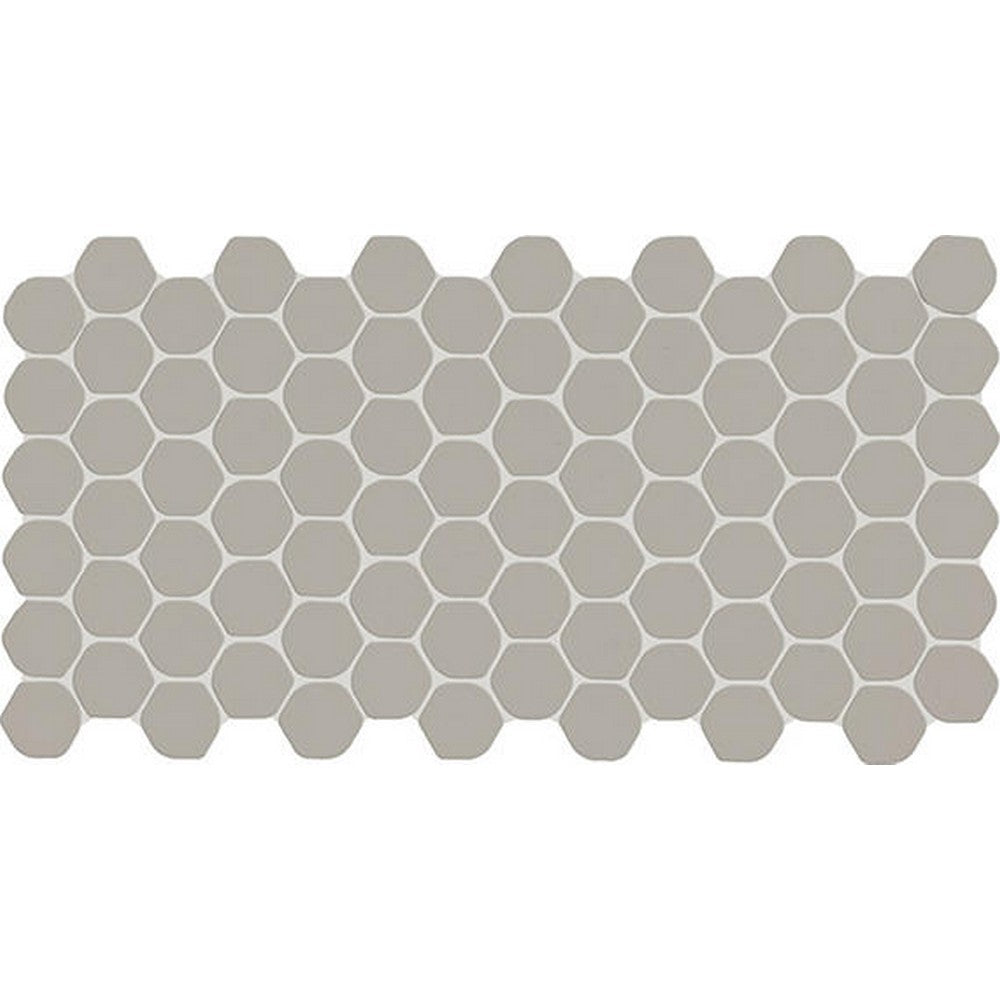 Daltile Keystone 12" x 24" Matte Porcelain 1" Organic Penny Mosaic, Desert Gray, 12" x 24"