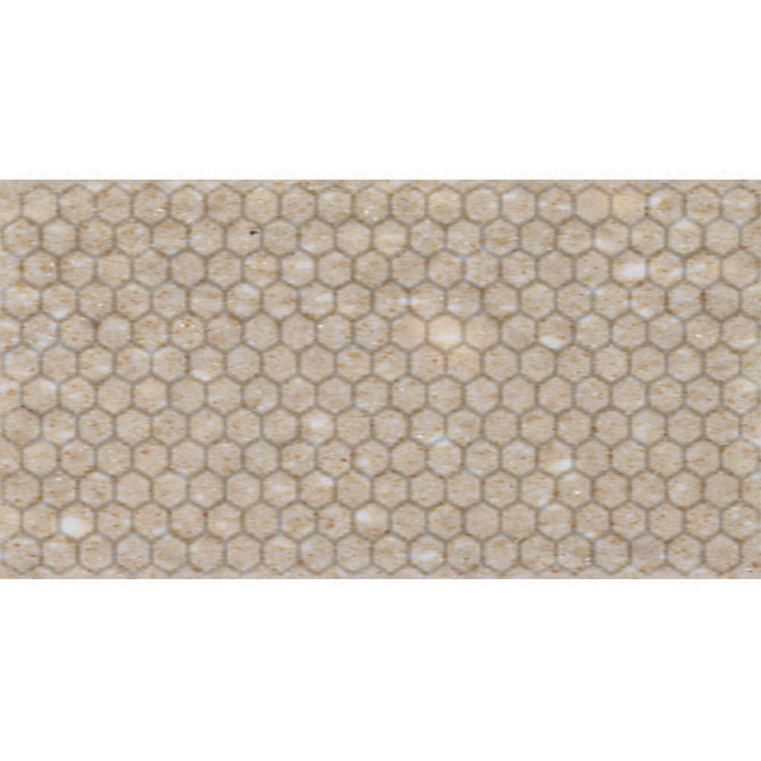 Daltile Keystones 12" x 21" Matte Porcelain 1" Hexagon Mosaic, Mottled Medium Brown, 12" x 21"