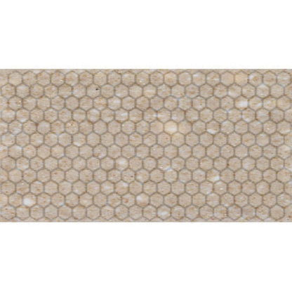 Daltile Keystones 12" x 21" Matte Porcelain 1" Hexagon Mosaic, Mottled Medium Brown, 12" x 21"