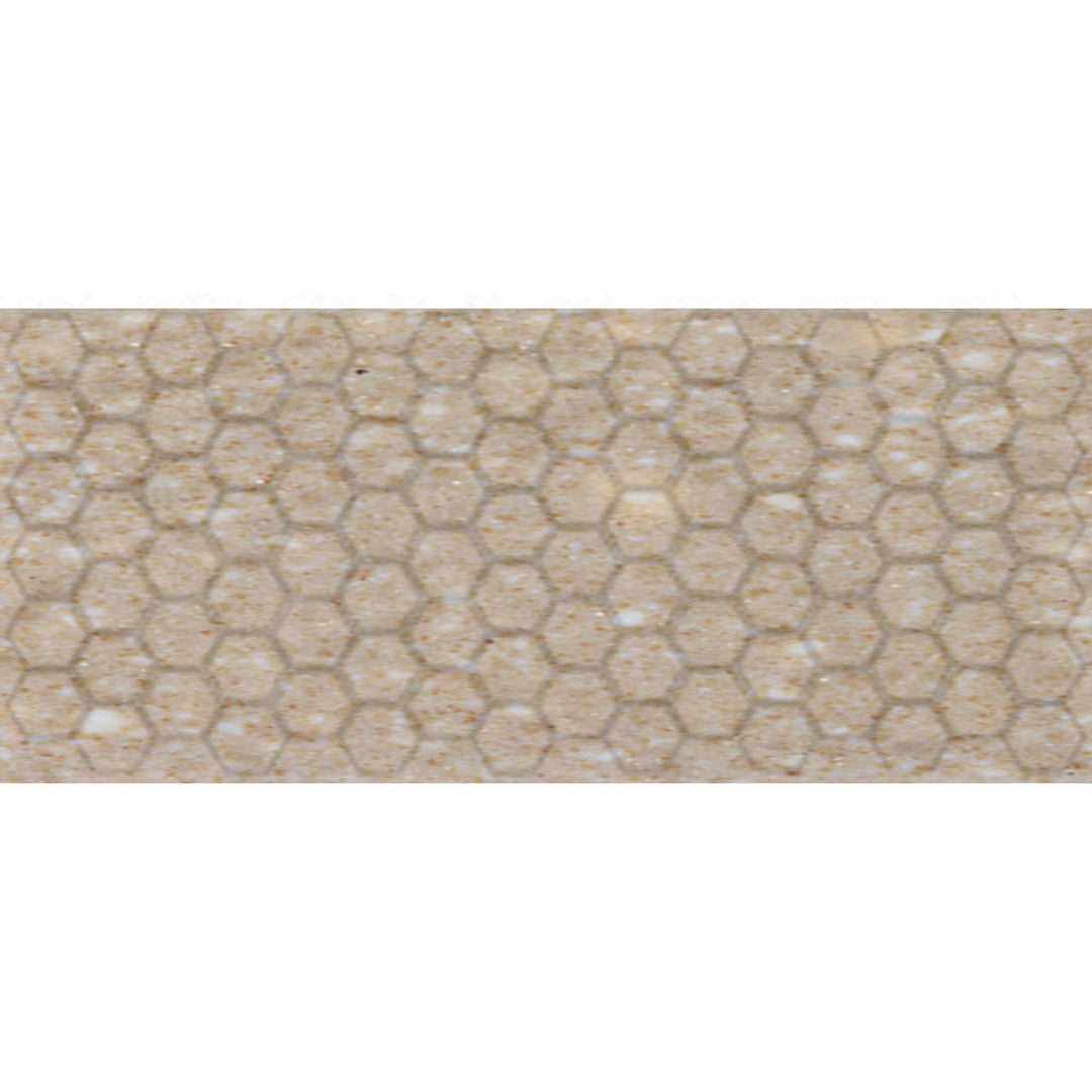 Daltile Keystones 12" x 24" Matte Porcelain 2" Hexagon Mosaic, Mottled Medium Brown, 12" x 24"