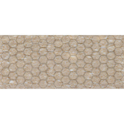 Daltile Keystones 12" x 24" Matte Porcelain 2" Hexagon Mosaic, Mottled Medium Brown, 12" x 24"