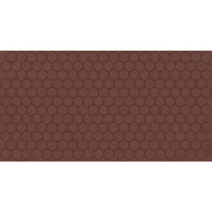 Daltile-Keystones-12-x-21-Matte-Porcelain-1-Hexagon-Mosaic-Brownberry
