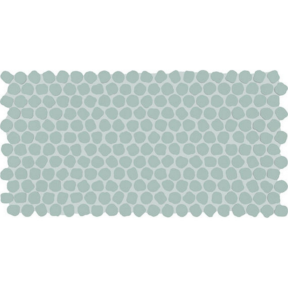 Daltile Keystone 12" x 22" Matte Porcelain 1" Organic Penny Mosaic, Spa, 12" x 22"