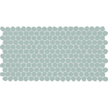 Daltile Keystone 12" x 22" Matte Porcelain 1" Organic Penny Mosaic, Spa, 12" x 22"