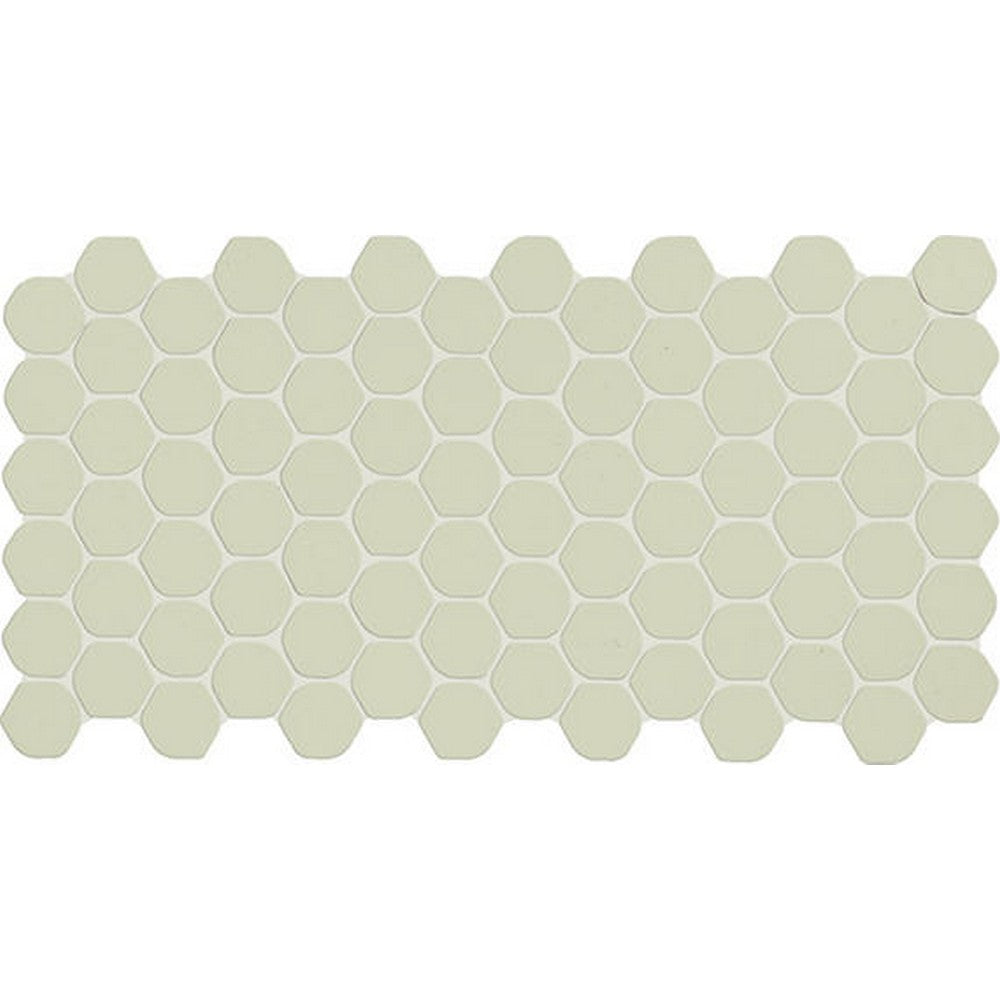 Daltile Keystone 12" x 24" Matte Porcelain 1" Organic Penny Mosaic, Mint Ice, 12" x 24"