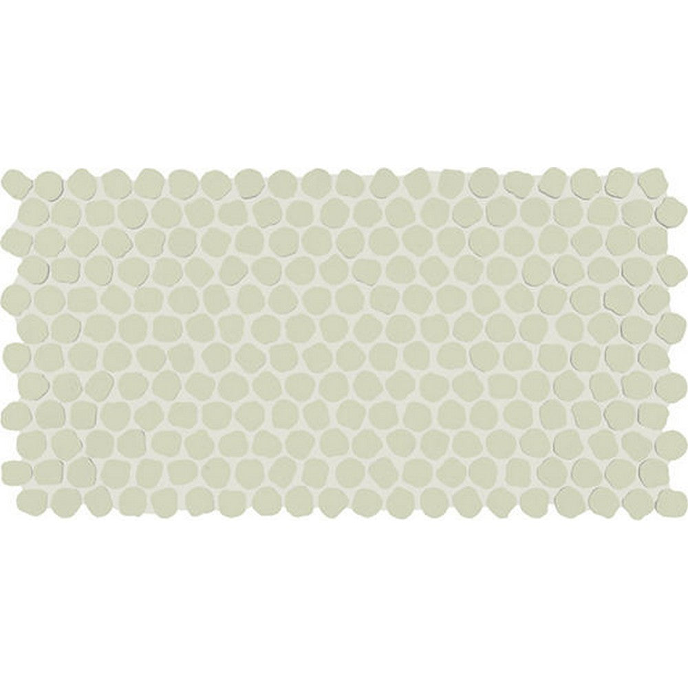 Daltile-Keystone-12-x-22-Matte-Porcelain-1-Organic-Penny-Mosaic-Almond