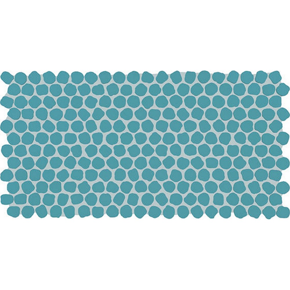 Daltile Keystone 12" x 22" Matte Porcelain 1" Organic Penny Mosaic, Ocean Blue, 12" x 22"