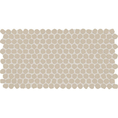 Daltile-Keystone-12-x-22-Matte-Porcelain-1-Organic-Penny-Mosaic-Mint-Ice