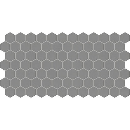 Daltile-Keystones-12-x-21-Matte-Porcelain-1-Hexagon-Mosaic-Suede-Gray