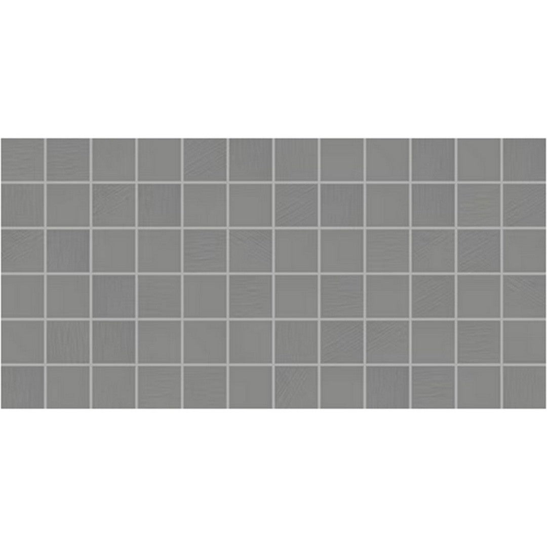 Daltile Keystones 12" x 24" Textured Porcelain 2" Straight Joint Mosaic, Suede Gray, 12" x 24"