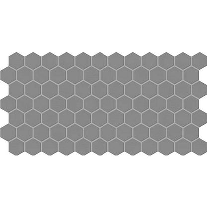 Daltile-Keystones-12-x-24-Matte-Porcelain-2-Hexagon-Mosaic-Suede-Gray