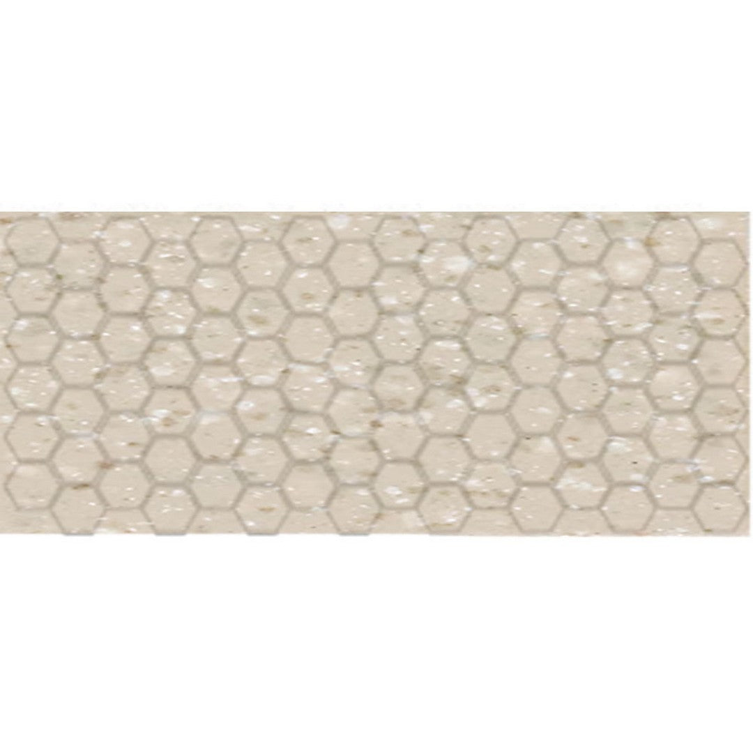 Daltile Keystones 12" x 24" Matte Porcelain 2" Hexagon Mosaic, Urban Putty Speckle, 12" x 24"