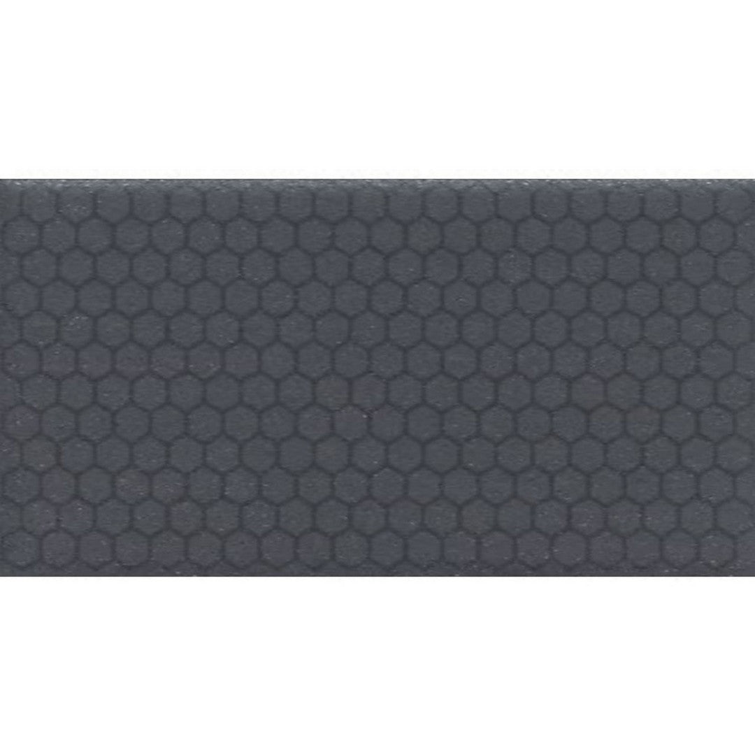 Daltile-Keystones-12-x-21-Matte-Porcelain-1-Hexagon-Mosaic-Black-|-Ebony