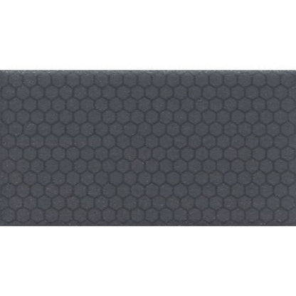 Daltile-Keystones-12-x-21-Matte-Porcelain-1-Hexagon-Mosaic-Black-|-Ebony