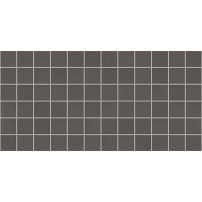 Daltile Keystones 12" x 24" Textured Porcelain 2" Straight Joint Mosaic, Black | Ebony, 12" x 24"