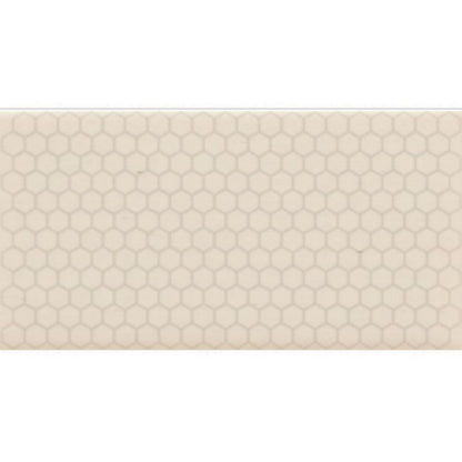 Daltile-Keystones-12-x-21-Matte-Porcelain-1-Hexagon-Mosaic-Almond