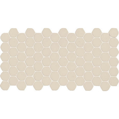 Daltile Keystone 12" x 24" Matte Porcelain 1" Organic Penny Mosaic, Almond, 12" x 24"