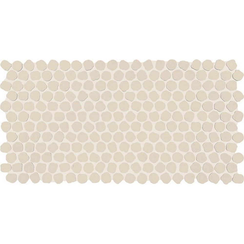 Daltile-Keystone-12-x-22-Matte-Porcelain-1-Organic-Penny-Mosaic-Arctic-White