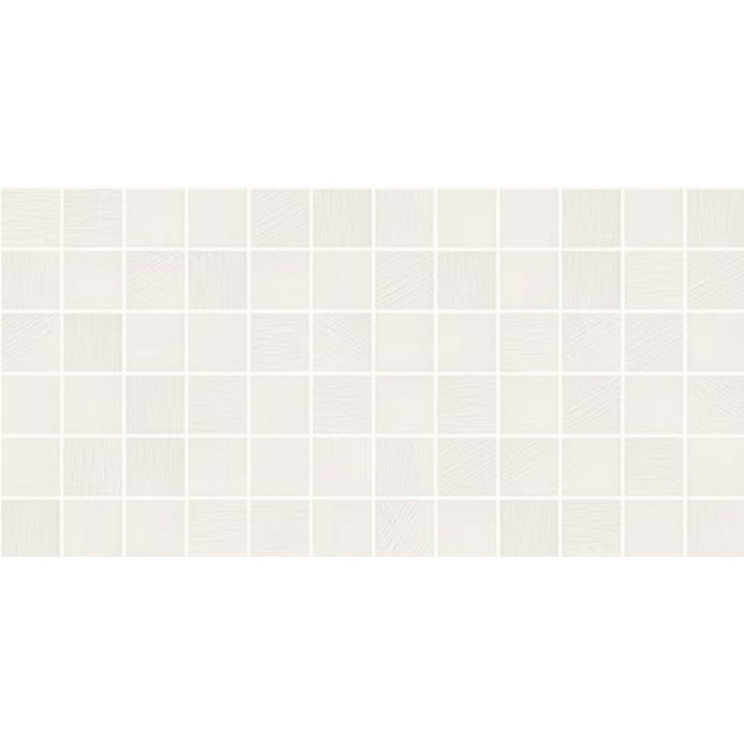 Daltile Keystones 12" x 24" Textured Porcelain 2" Straight Joint Mosaic, Arctic White, 12" x 24"