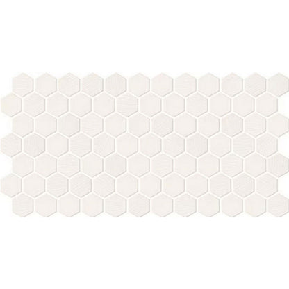 Daltile Keystones 12" x 24" Matte Porcelain 2" Hexagon Mosaic, Arctic White, 12" x 24"