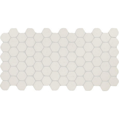 Daltile Keystone 12" x 24" Matte Porcelain 1" Organic Penny Mosaic, Arctic White, 12" x 24"