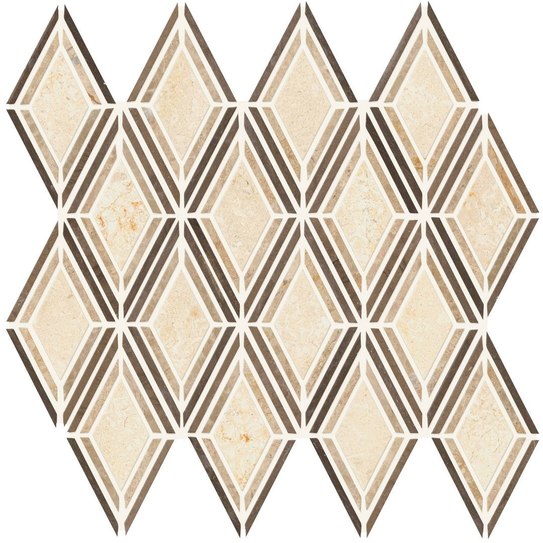 Daltile-Decorative-Accents-12-x-13-Polished-Natural-Stone-3x4-Argyle-Mosaic-Beige-Blend